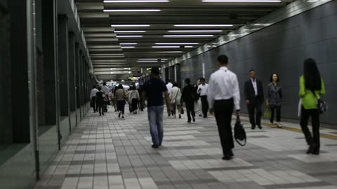 Businesspeople On Their Way to Work