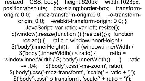 Auto scale HTML page