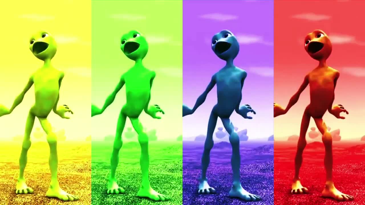 Alien dance VS Alien multi color VS alien joget VS green alien dance VS Alien dance Dame tu cosita