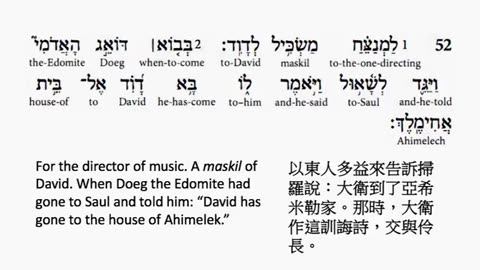 psalm 52 in hebrew _ salmo 52 en hebreo