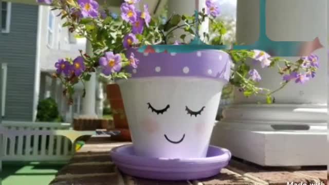 beautiful and creative painted plant pots for garden decoration