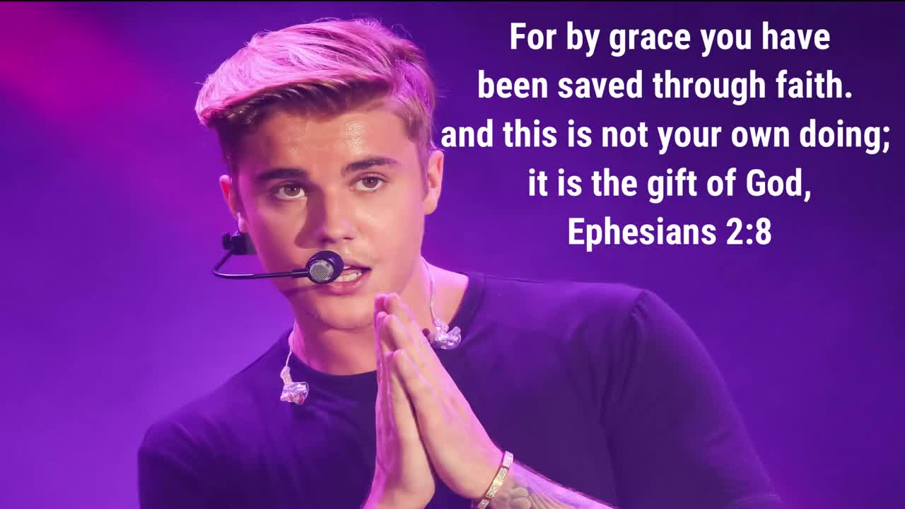 Justin Beiber story on how he accepts and believes Jesus Christ.