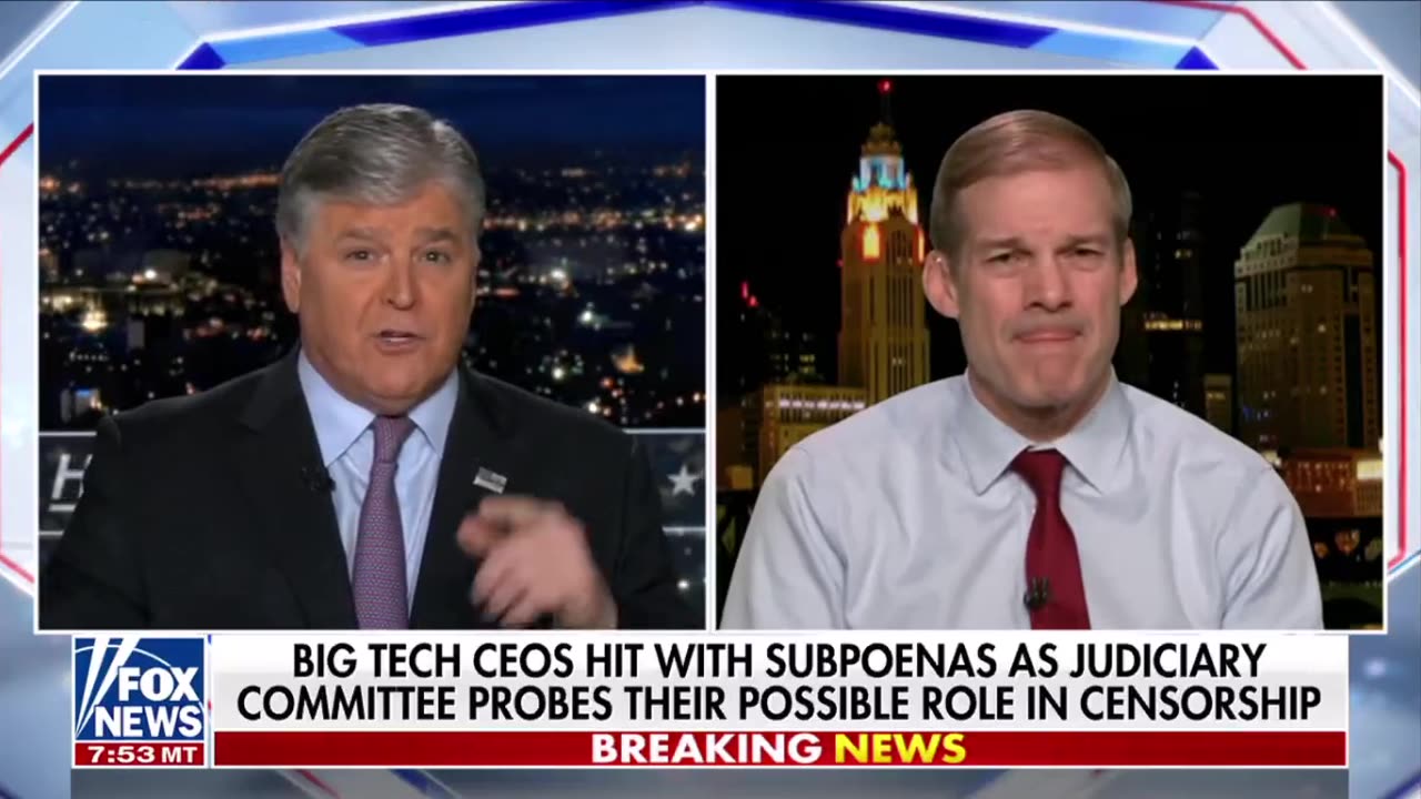 Jim Jordan: Big Tech Working w/ Big Gov to Supress Free Speech