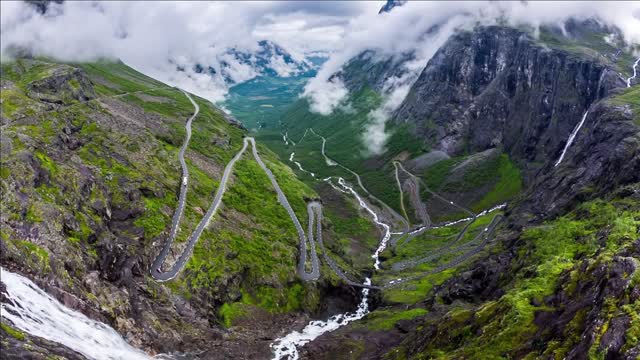 troll road lookout observation deck view point beautiful nature norway