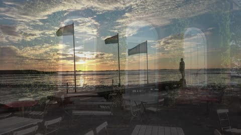 Sonnenuntergang am Kurhaus-Strand in Dangast im Sommer 2022