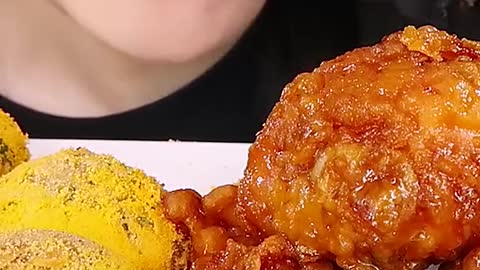 Fried Chicken, Cheese Balls Bhc #zoeyasmr #zoeymukbang #bigbites #mukbang #asmr #food #먹방 #틱톡푸드 #fri