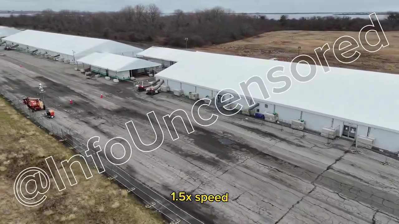 NYC - Citizen Journalist shows Drone Footage of The Floyd Bennet Field Illegal Migrant Camp