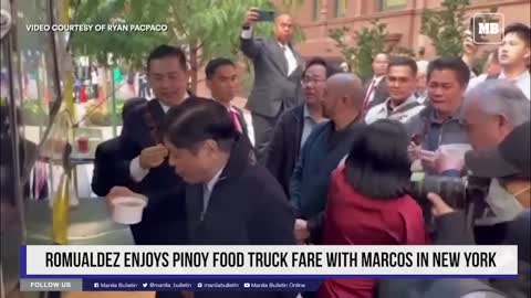 Romualdez enjoys Pinoy food truck fare with Marcos in New York