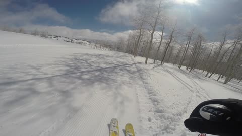 Valley to Mary's bluebird powder day