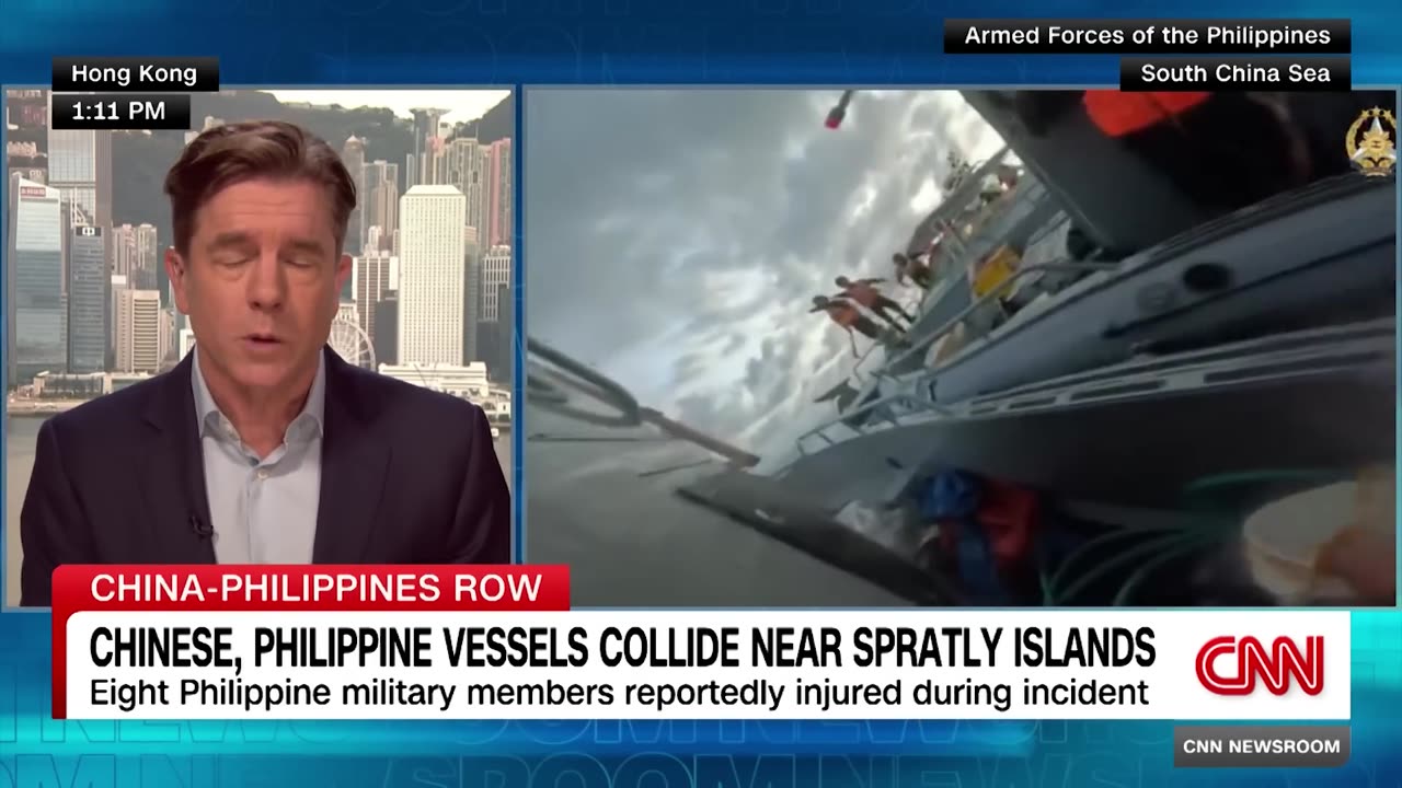 confrotations between Filipino forces and Chinese Coast