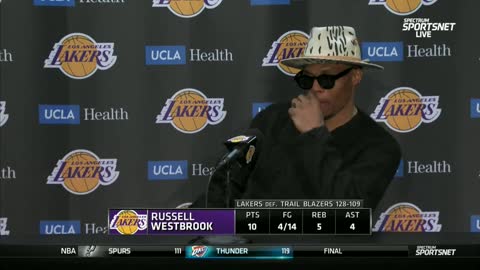 😎 Westbrook addresses the media after hitting two buzzer beaters 🚨against the Trail Blazers