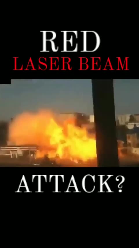 CANNOT VERIFY - RED LASER BEAM? OR CGI ADDED ONTO REAL FOOTAGE?
