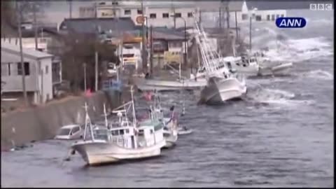 Dramatic footage of the tsunami that hit Japan