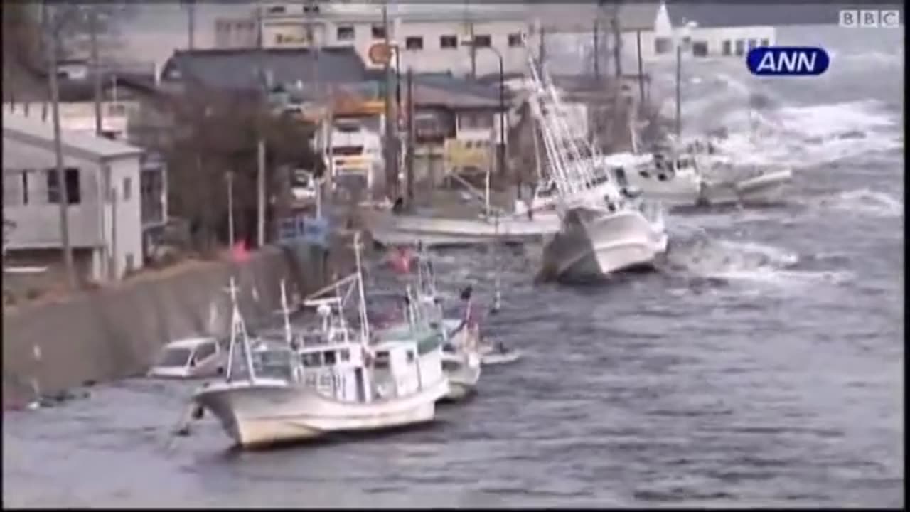 Dramatic footage of the tsunami that hit Japan