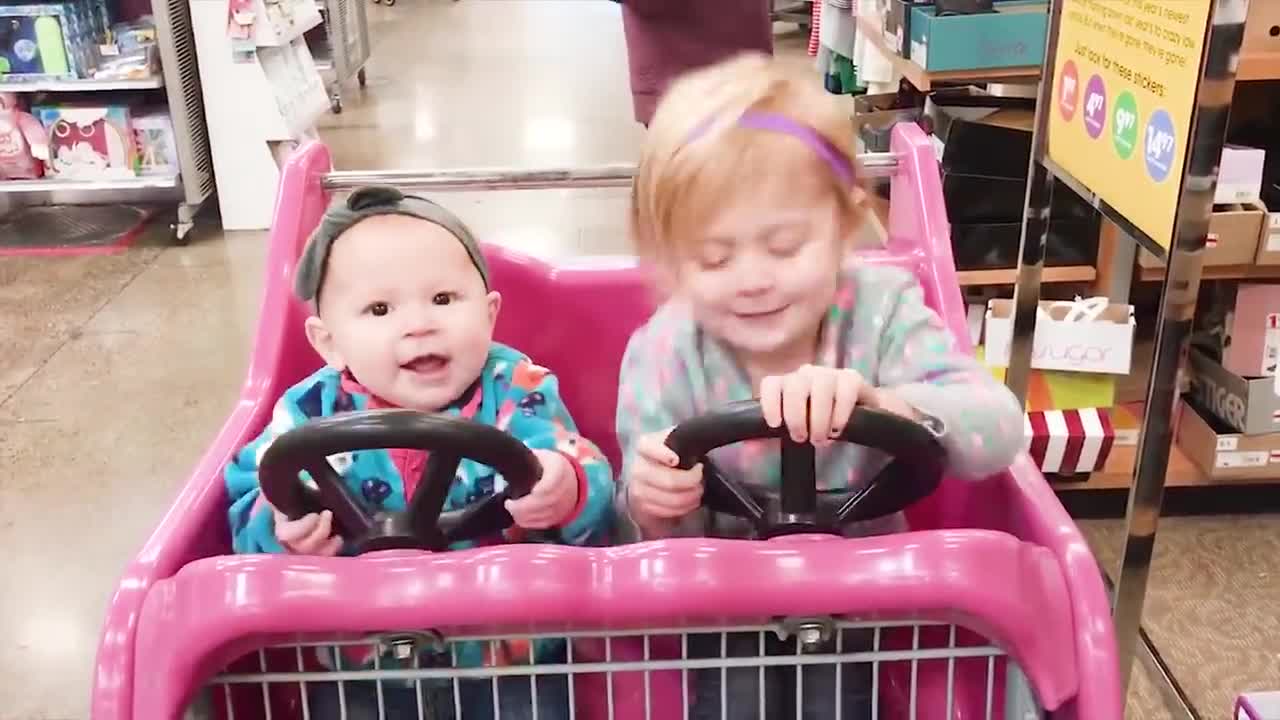 Baby Siblings Playing and Laughing Together