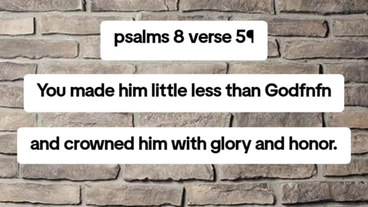 Psalms 8 verse 5