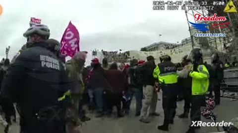 Jan. 6 Cops pushing a peaceful crowd to draw a reaction