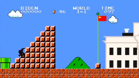 Biden tries Super Mario Bros. Gets whipped by President Trump!