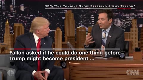 Donald Trump lets Jimmy Fallon mess up his hair