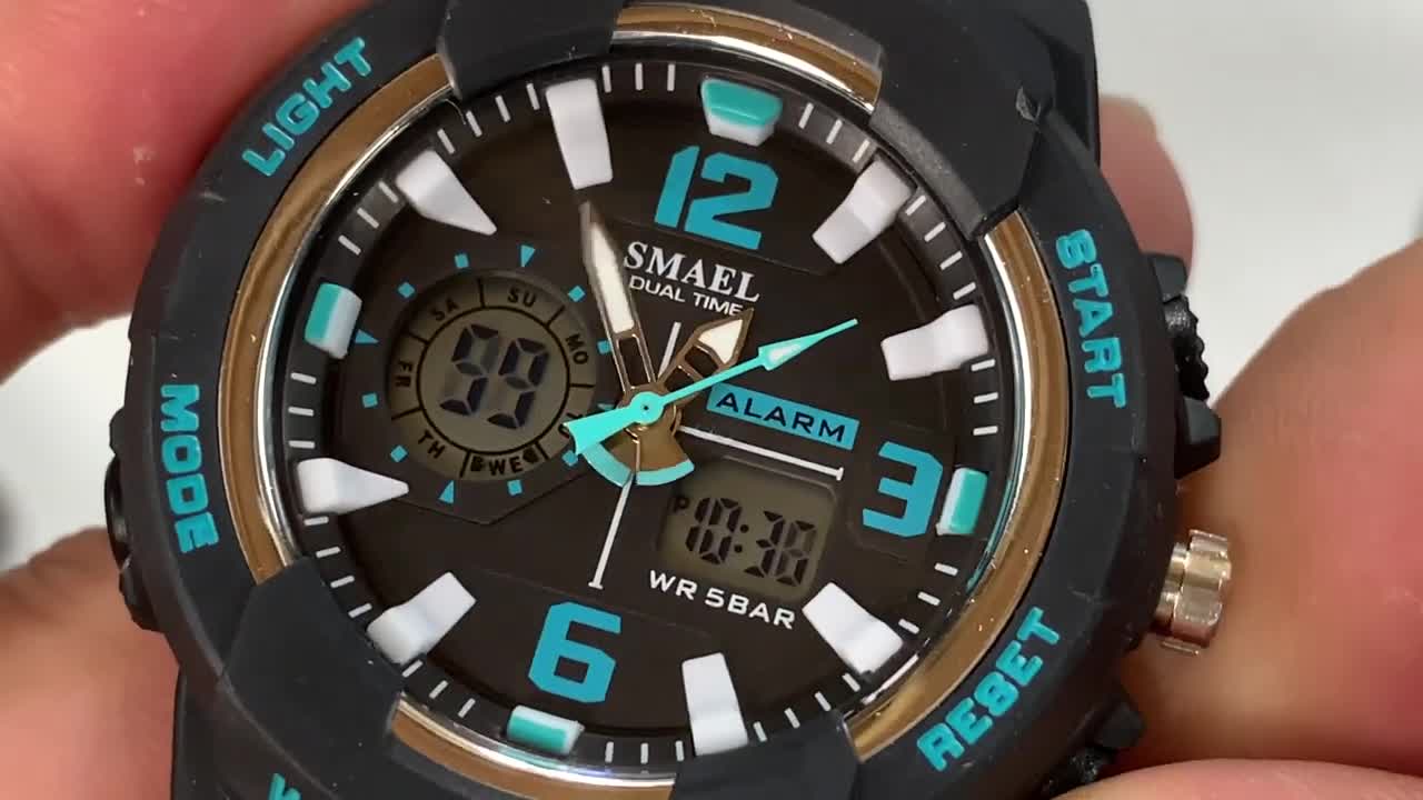 $17 38mm Dual Time Rugged Digital Sport Wrist Watch by SMAEL Review