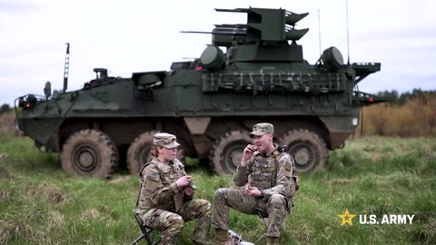 MRE Chat Bonding in Poland at Saber Strike US Army