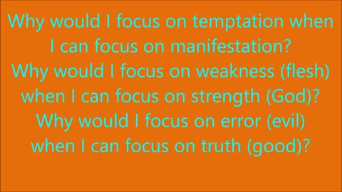 Why would I focus on temptation when I can focus on manifestation? - RGW with Music