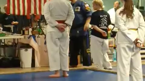 Sofia's 2nd stripe on white belt / Matt Ahn Talk Show