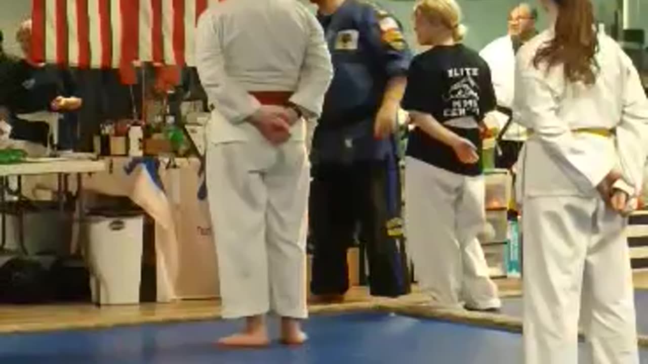 Sofia's 2nd stripe on white belt / Matt Ahn Talk Show