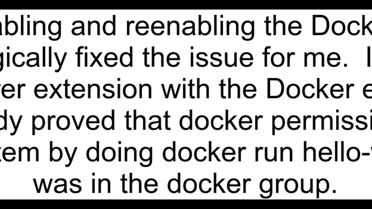 Permission issue using remote development extension to attach to a docker image