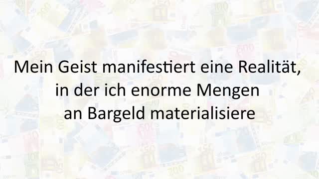 Teaser Bargeld Manifestieren - Affirmations Flash