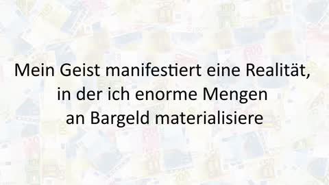 Teaser Bargeld Manifestieren - Affirmations Flash