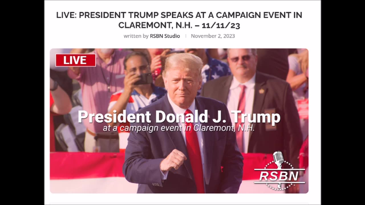 President Trump speaks at a campaign event in Claremont, N.H.