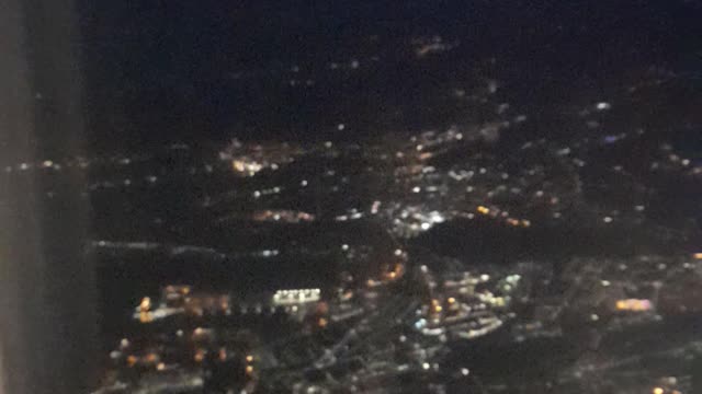 amazing views from a plane at night