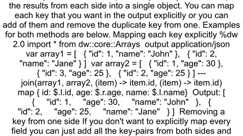 How to remove duplicate key from a Json object with DataWeave