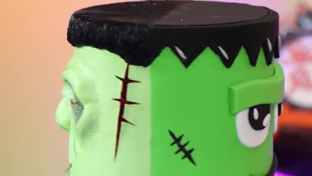 Frankenstein's Monster Cake! Cartoon vs Realism. Which side do you like best