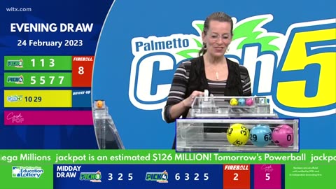 Evening SC lottery results for February 24, 2023