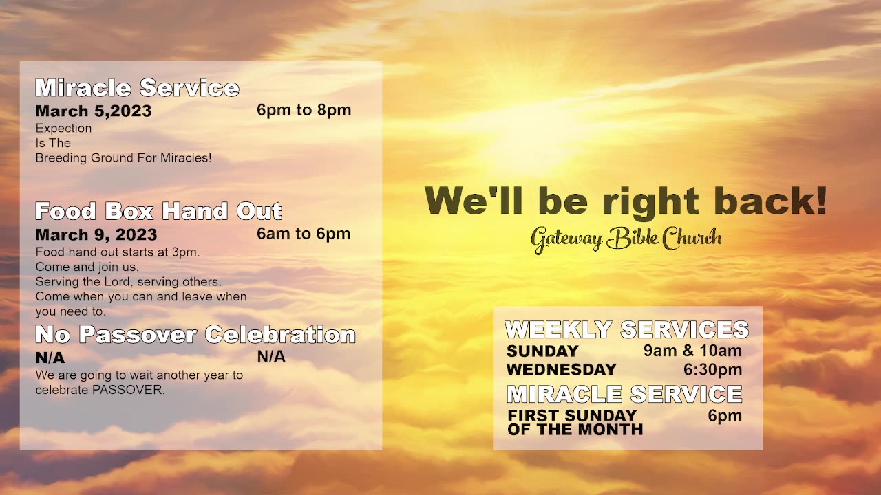 The Word Must Prevail (Pastor Tony Frazee) Gateway Bible Church 10am 2023-03-05
