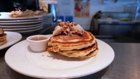 Mhmmmm, pancake ,amazing breakfast, american style