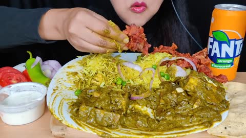 TODAY'S FOOD PULAO+PALAK PANEER+ONION PAKODA+SALAD+PAAPAD *VEGETARIAN FOOD* FOOD VIDEOS