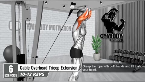 Triceps Workout At Gym - 8 Best unique Exercise For Triceps - GYM BODY MOTIVATION.