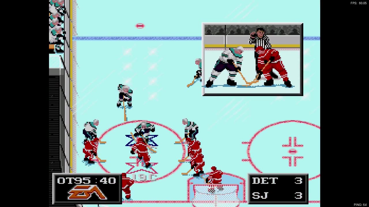 NHL '94 Franchise Mode 1989 Regular Season G25 - FlamShelter (DET) at Len the Lengend (SJ)