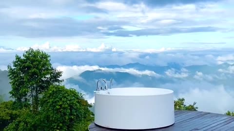 Sky Bathroom #luxurytrip #travel #nature #luxuryholiday #honeymoon #luxuryvacation #experiencenature