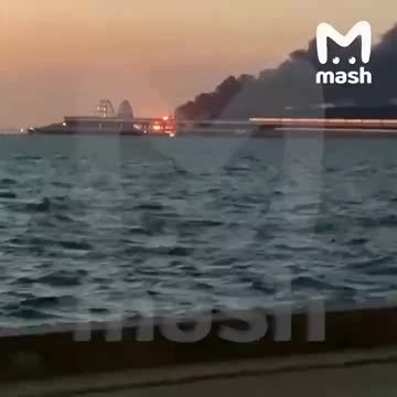 CRIMEA BRIDGE ON FIRE