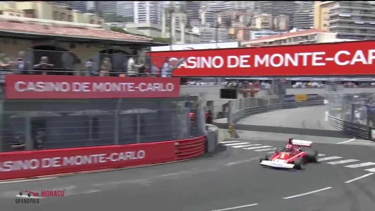 Leclerc Crashes 1974 Ferrari | Monaco Historic Grand Prix 2022