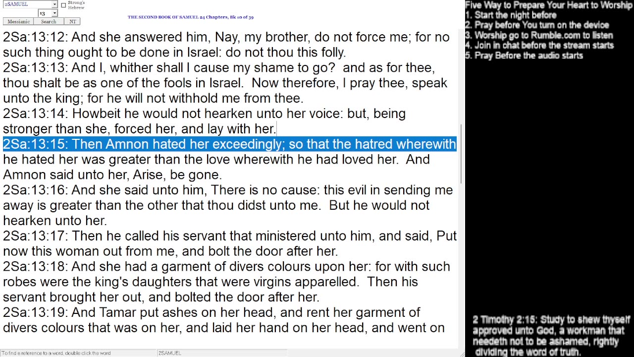 2 Samuel 13-18, Psalms 3-4, 12-13, 28, 55