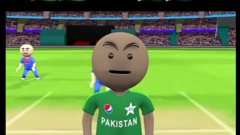 India pakistan match funny animated dubbed {(baap baap hota hai aur beta beta )}