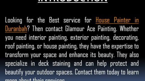 One of the Best service for House Painter in Duranbah
