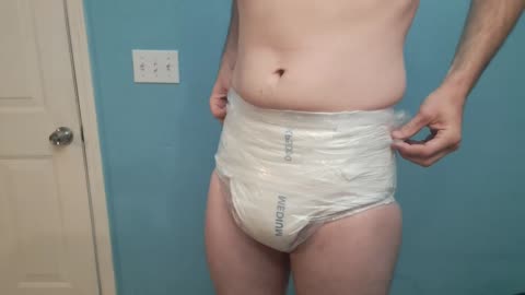 Haian PVC incontinence pants, how the look and fit over XP5000 adult diapers