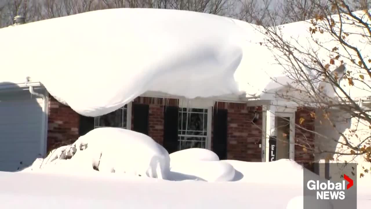 Buffalo snowstorm_ Trucks wait for highways to reopen while residents dig themselves out
