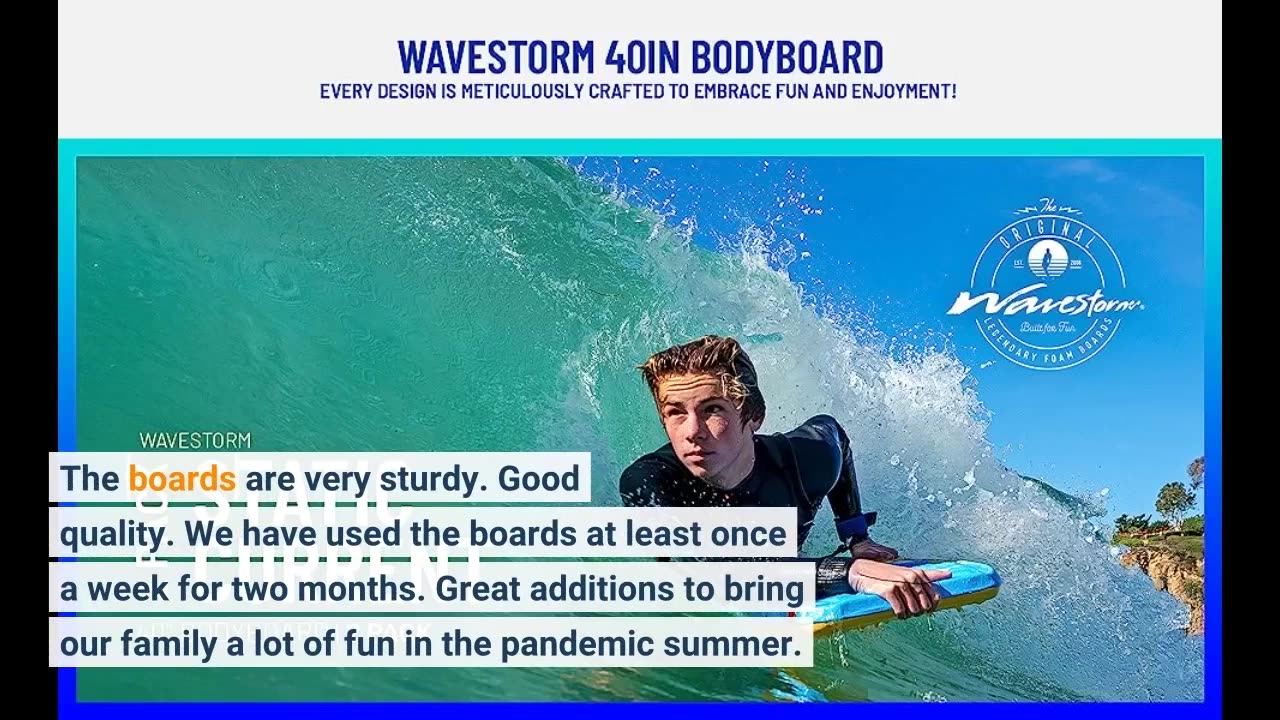 View Remarks: Wavestorm 40" Bodyboard 2-Pack , Blue red and Blue Yellow